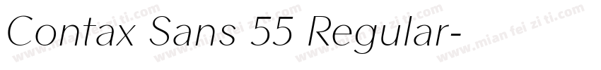 Contax Sans 55 Regular字体转换